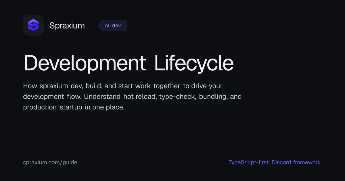Development Lifecycle | Spraxium
