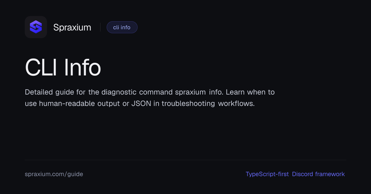 CLI Info | Spraxium