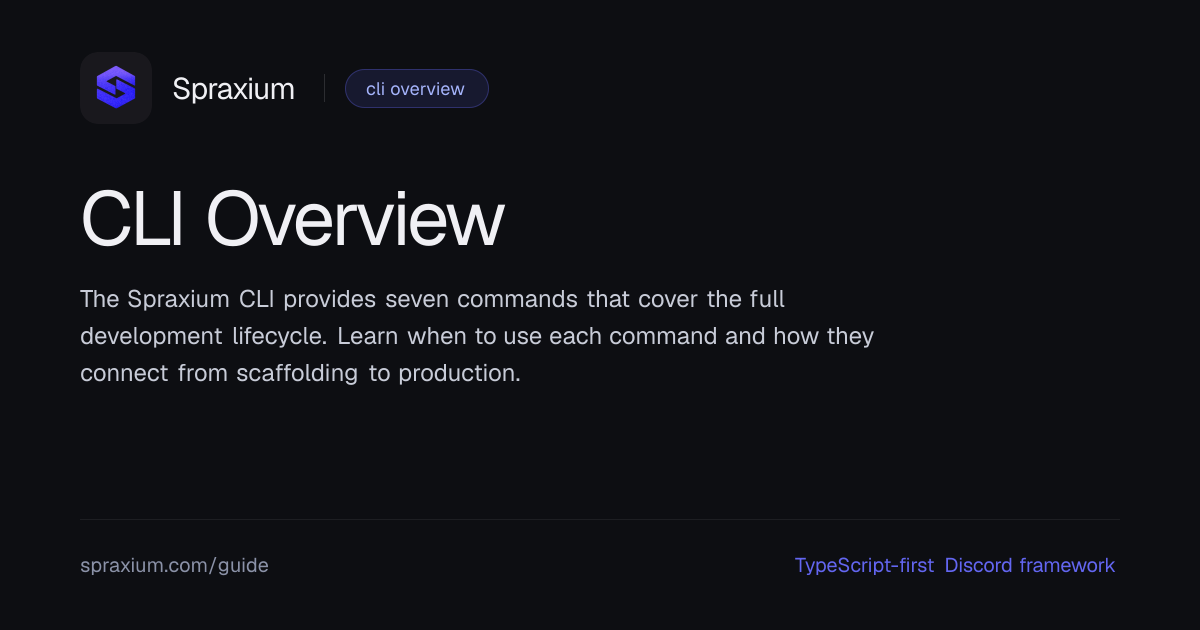 CLI Overview | Spraxium