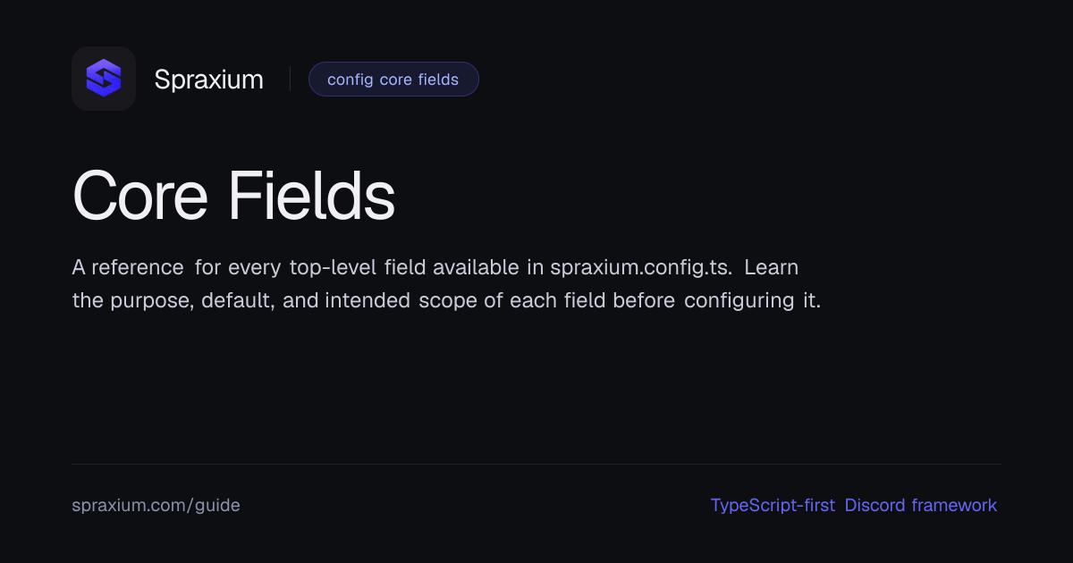 Core Fields | Spraxium
