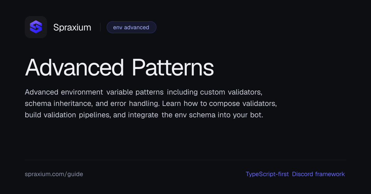 Advanced Patterns | Spraxium