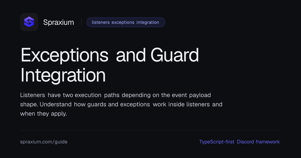 Exceptions and Guard Integration | Spraxium