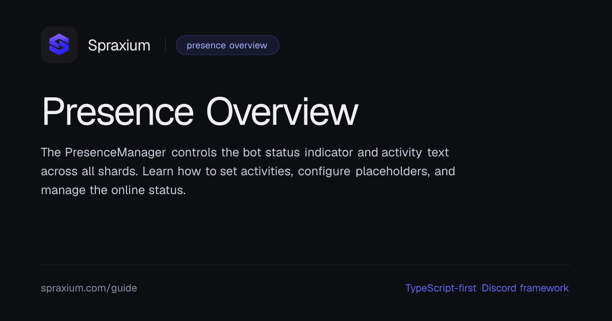 Presence Overview | Spraxium
