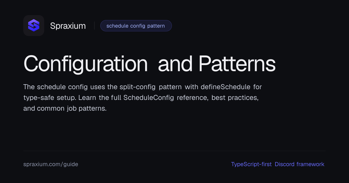 Configuration and Patterns | Spraxium