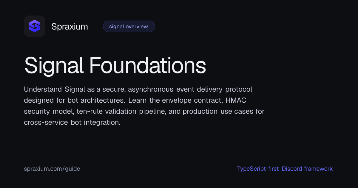 Signal Foundations | Spraxium