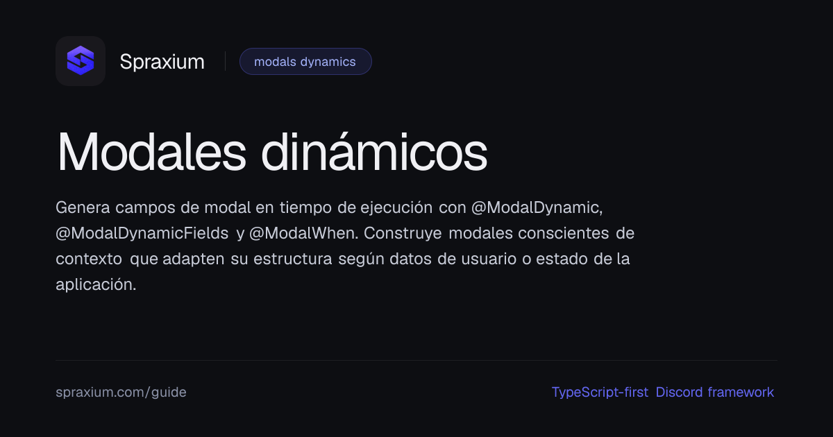 Modales dinámicos | Spraxium